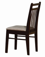 Phoenix Light Brown Fabric/Cappuccino Wood Side Chair