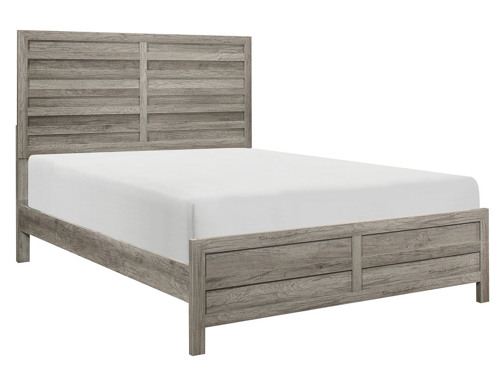 Mandan Gray Wood Queen Bed