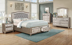 Bling Game 5-Pc Metallic Platinum Queen Storage Bedroom Set