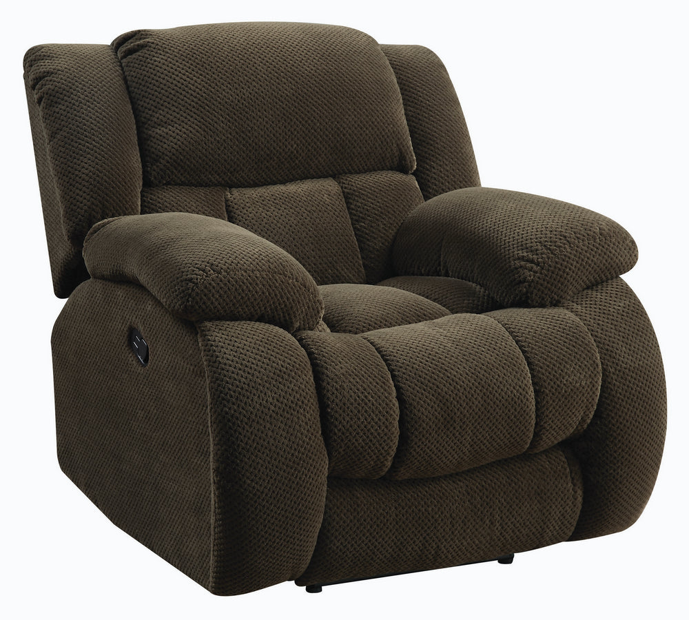 Weissman Chocolate Fleece Manual Glider Recliner