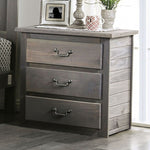 Rockwall Weathered Gray Pine Wood Nightstand