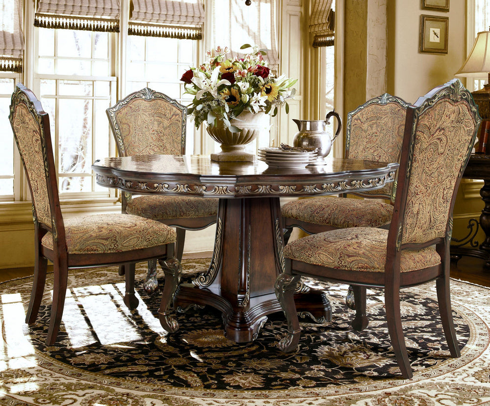 Patti 5-Pc Brown Wood Dining Table Set