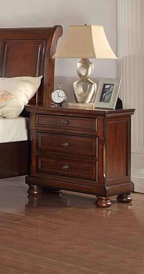 Alessa Cherry Wood Nightstand