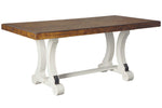 Valebeck Brown/White Wood Dining Table