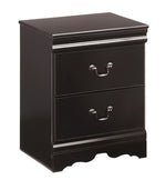 Huey Vineyard Black 2-Drawer Nightstand