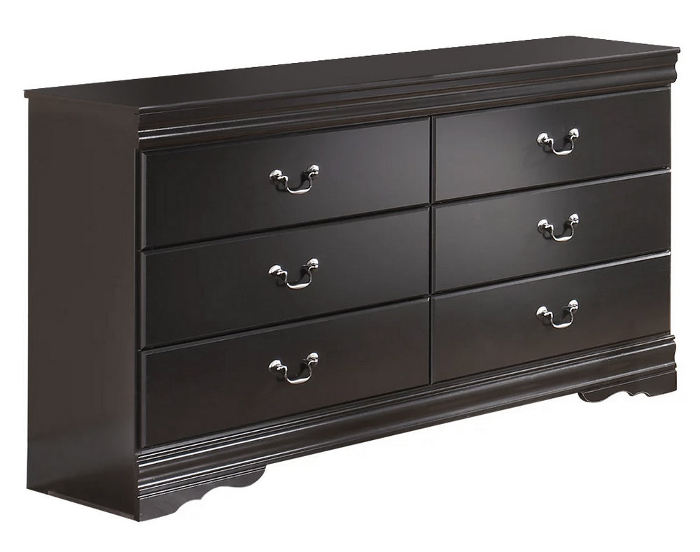 Huey Vineyard Black Wood 6-Drawer Dresser