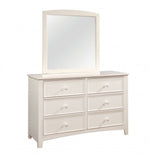 Omnus White Wood Dresser with Mirror