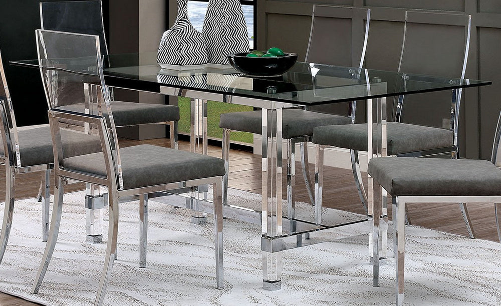 Casper Clear Glass/Acrylic Dining Table