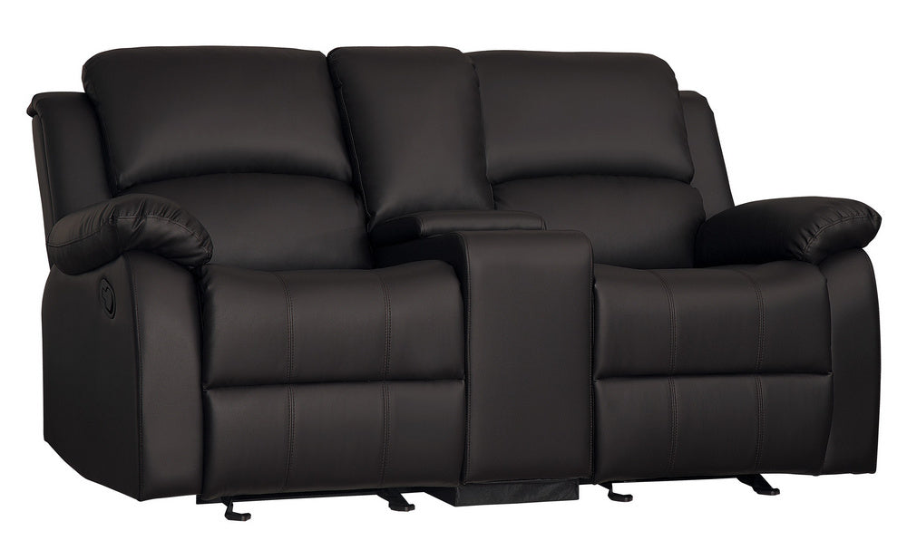 Clarkdale Dark Brown Manual Recliner Loveseat w/Console