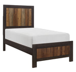 Cooper Multi-Tone Wire Brushed Finishes Wood Twin Bed