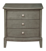 Cotterill Gray Wood 3-Drawer Nightstand