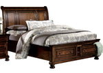 Cumberland Brown Cherry Wood Full Bed with Storage