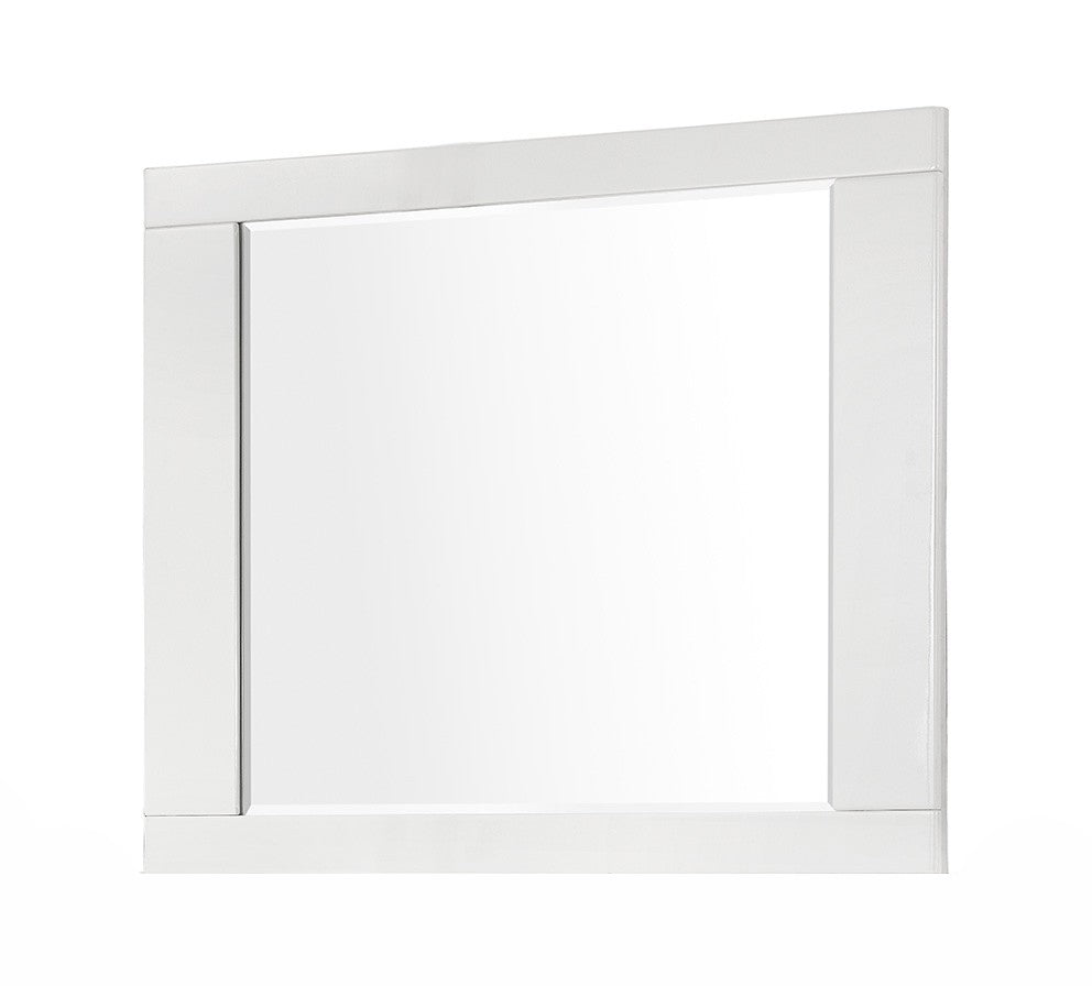 Felicity Glossy White Wood Frame Dresser Mirror