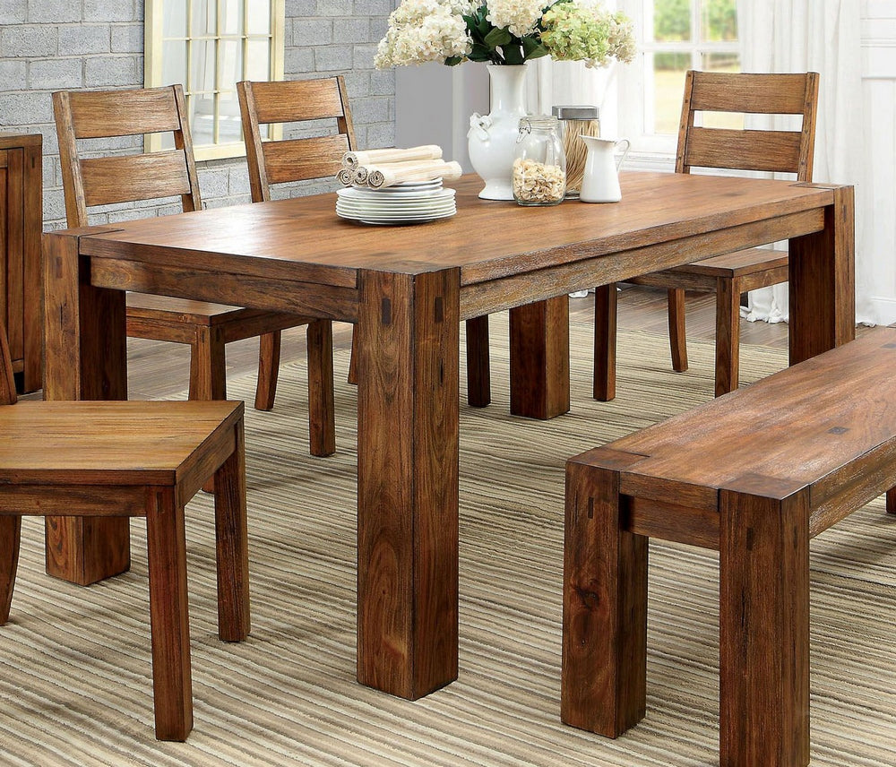 Frontier Dark Oak Wood Dining Table