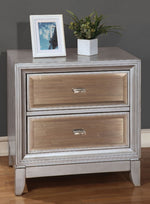 Golva Contemporary Silver Nightstand