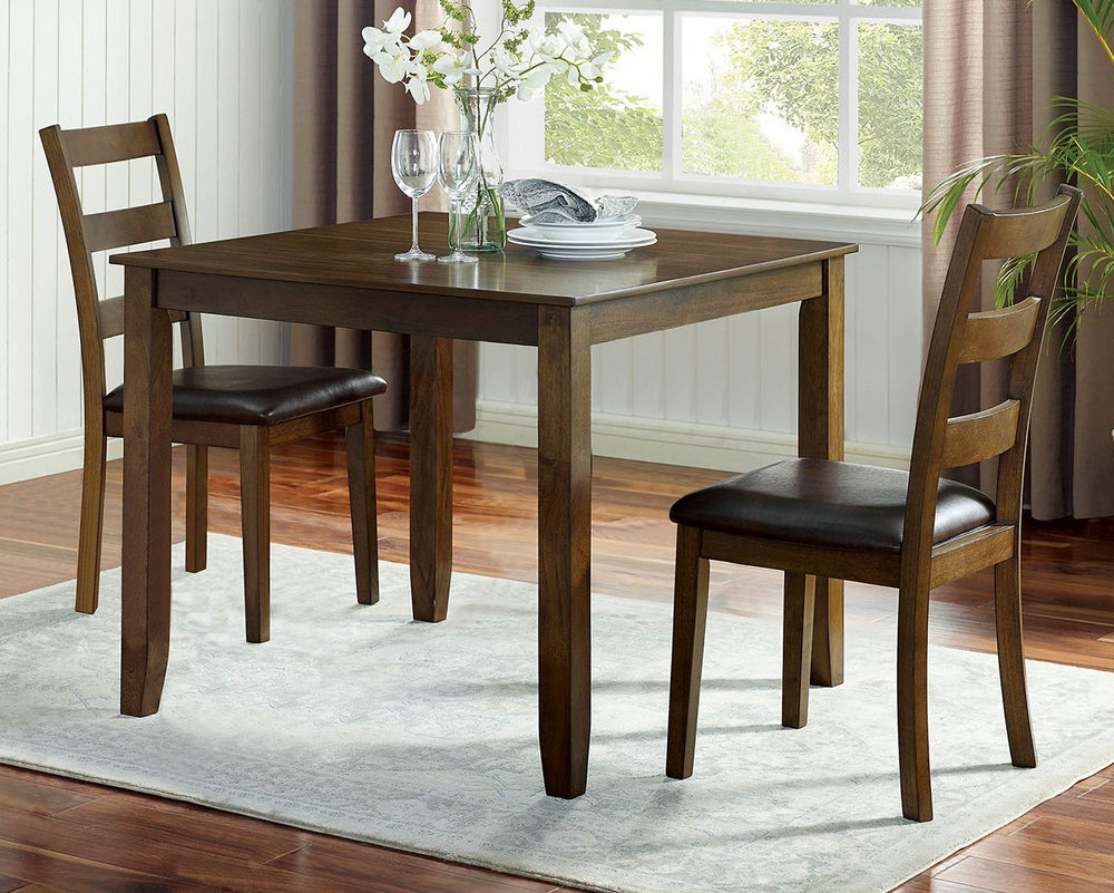 Gracefield 3-Pc Walnut/Brown Dining Table Set