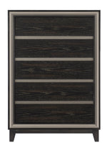 Grant Ebony Wood 5-Drawer Chest