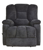 Kaylene Dark Gray Chenille Fabric Manual Recliner