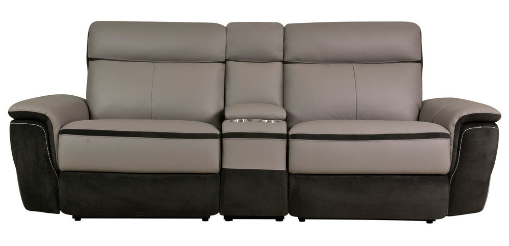 Laertes 2-Tone Power Recliner Loveseat with Console