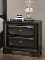 Melanie Espresso Wood 2-Drawer Nightstand