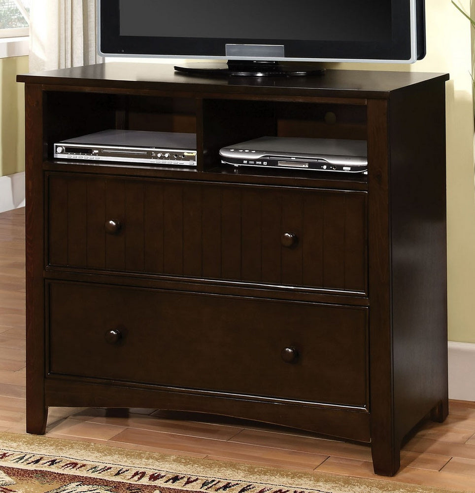 Omnus Dark Walnut Wood Media Chest