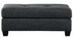 Phelps Dark Gray Fabric Ottoman