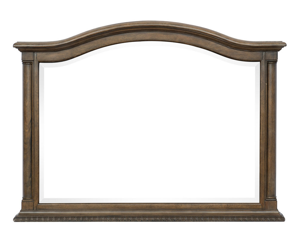 Rachelle Weathered Pecan Wood Dresser Mirror