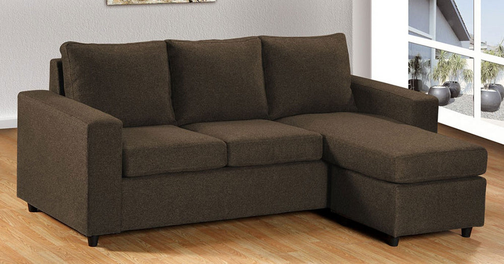 Roberte Brown Linen Fabric RAF Sectional Sofa