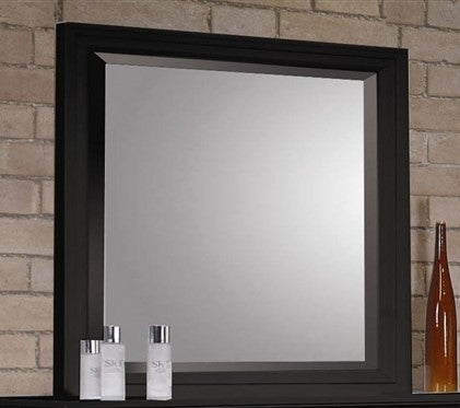 Sandy Beach Black Wood Frame Dresser Mirror