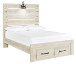 Cambeck Whitewash Wood Full Storage Bed