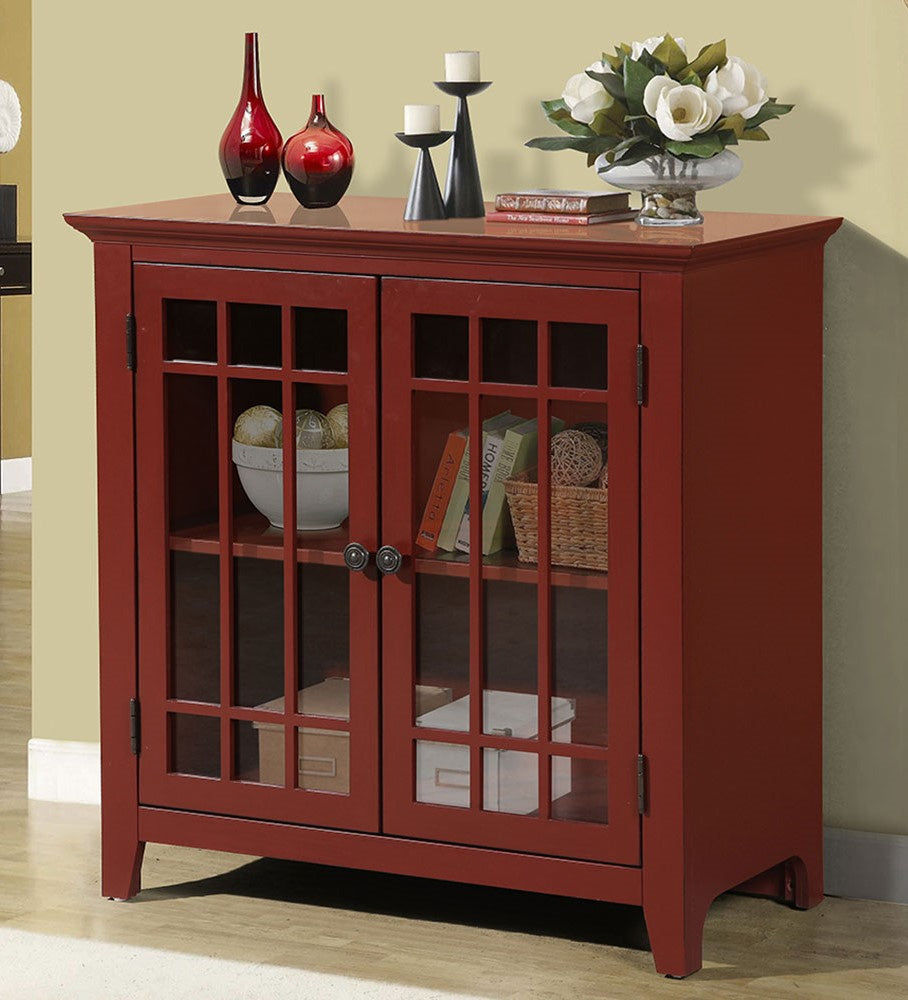 Sophy Red Wood Cabinet w/2 Doors
