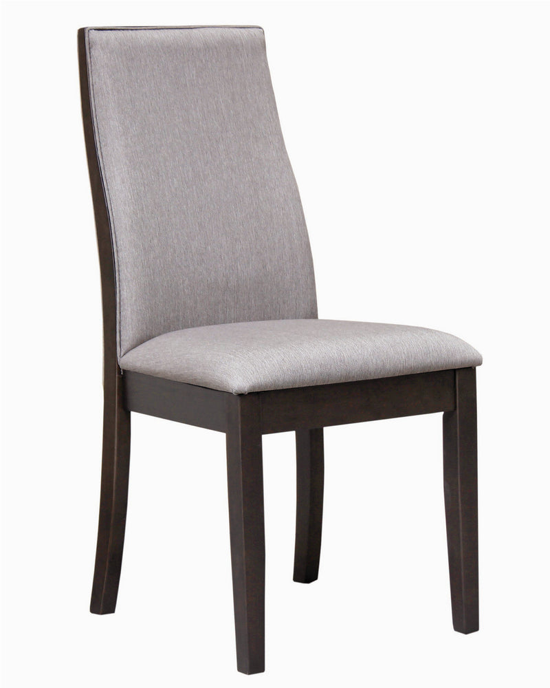 Spring Creek 2 Grey Fabric/Espresso Wood Side Chairs