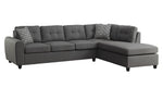 Stonenesse Grey Linen-Like Reversible Sectional Sofa