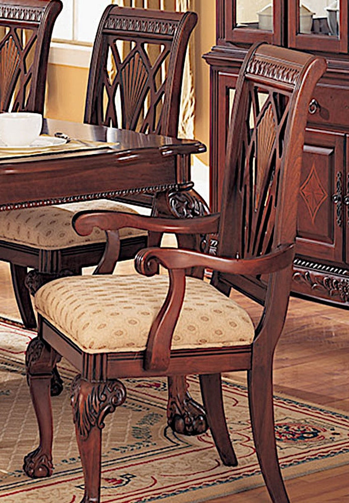 Valeria 2 Espresso Wood Dining Arm Chairs