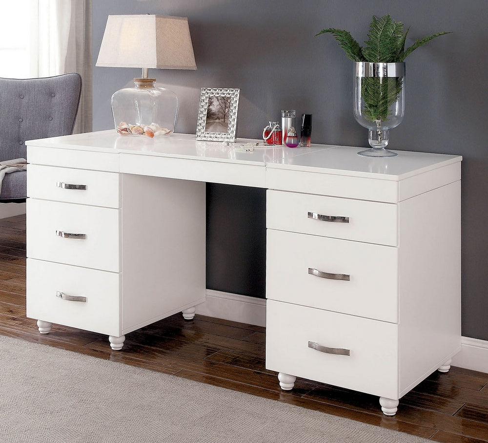 Verviers White Wood Vanity Desk