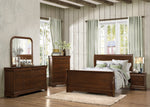 Abbeville Brown Cherry Wood Full Sleigh Bed