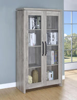 Abriale Grey Driftwood Curio Cabinet