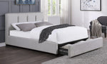 Aitana Gray Fabric Cal King Bed with Storage