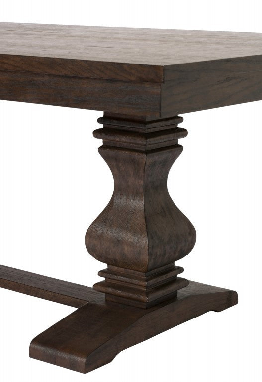 Anelie Walnut Wood Extendable Dining Table