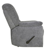 Annaliese Gray Chenille Fabric Manual Recliner