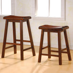 Arpad 2 Chestnut Wood Counter Height Stools