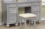 Athy Silver Wood Vanity with Mirror & Stool