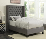 Bancroft Grey Woven Fabric Upholstered Full Bed