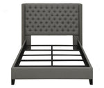 Bancroft Grey Woven Fabric Upholstered King Bed