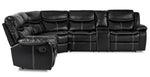 Bastrop 3-Pc Black Manual Recliner Sectional Sofa