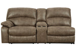 Segburg 4-Pc Driftwood Faux Leather Power Recliner Sectional Sofa