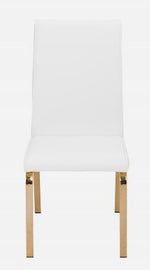 Beverley 2 White Faux Leather Side Chairs