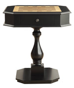 Bishop Black Wood Game Table with 2 Drawers