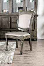 Alpena 2 Silver Leatherette/Wood Side Chairs
