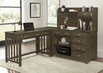 Blanche Brown Gray Wood 2-Drawer Desk